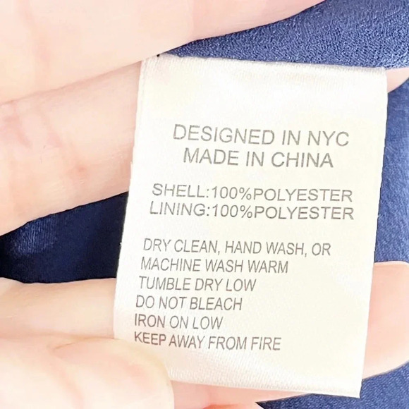 Yumi Kim Navy Blue Swiss Dot Drop Waist Valencia Dress Women's Size Medium NWT - Picture 8 of 9